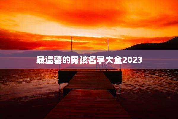 最温馨的男孩名字大全2023