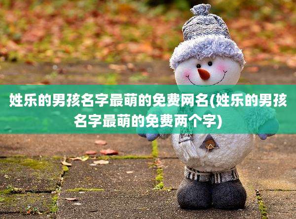 姓乐的男孩名字最萌的免费网名(姓乐的男孩名字最萌的免费两个字)