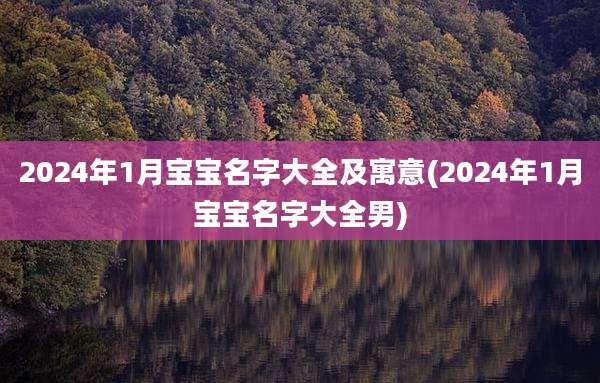 2024年1月宝宝名字大全及寓意(2024年1月宝宝名字大全男)