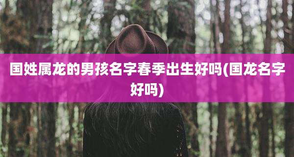 国姓属龙的男孩名字春季出生好吗(国龙名字好吗)