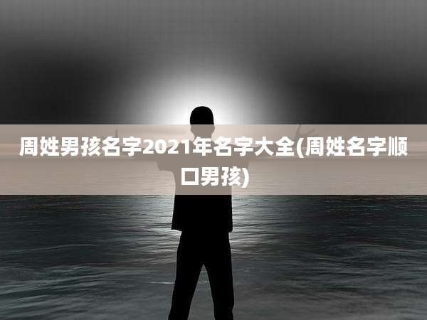 周姓男孩名字2021年名字大全(周姓名字顺口男孩)