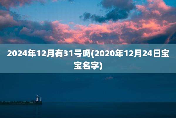 2024年12月有31号吗(2020年12月24日宝宝名字)