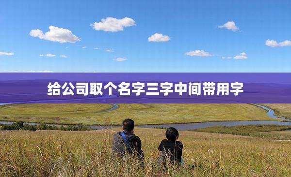 给公司取个名字三字中间带用字