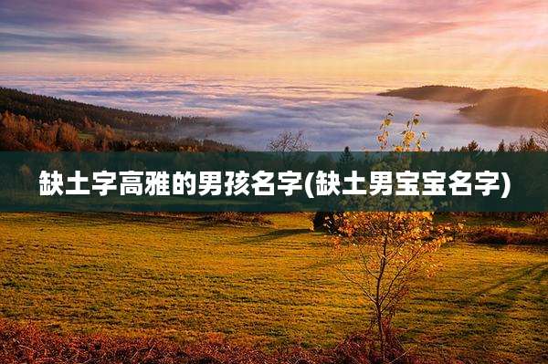 缺土字高雅的男孩名字(缺土男宝宝名字)