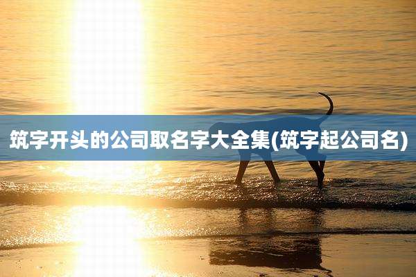 筑字开头的公司取名字大全集(筑字起公司名)