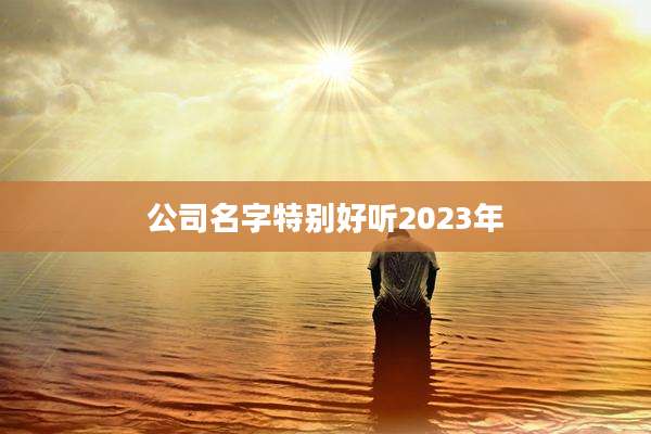 公司名字特别好听2023年