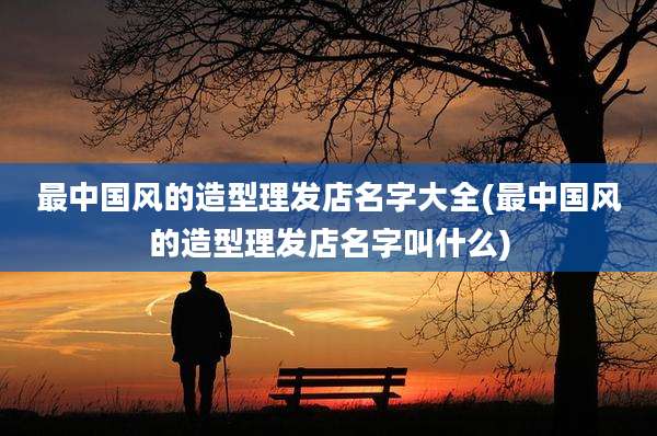 最中国风的造型理发店名字大全(最中国风的造型理发店名字叫什么)