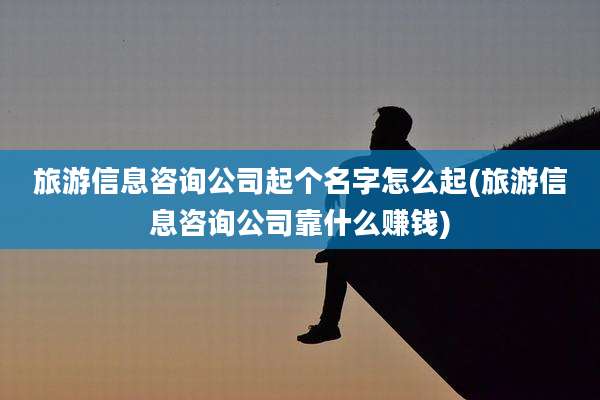 旅游信息咨询公司起个名字怎么起(旅游信息咨询公司靠什么赚钱)