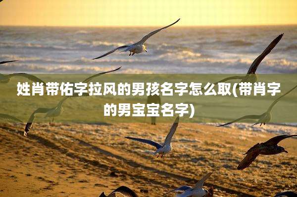 姓肖带佑字拉风的男孩名字怎么取(带肖字的男宝宝名字)