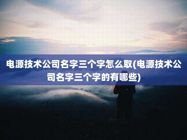 电源技术公司名字三个字怎么取(电源技术公司名字三个字的有哪些)