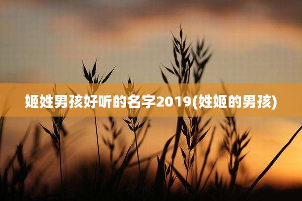 姬姓男孩好听的名字2019(姓姬的男孩)