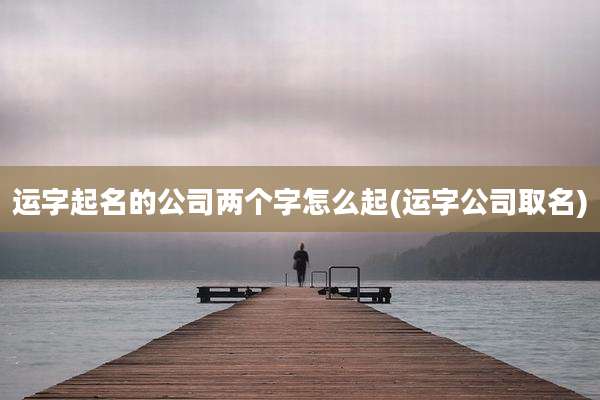 运字起名的公司两个字怎么起(运字公司取名)