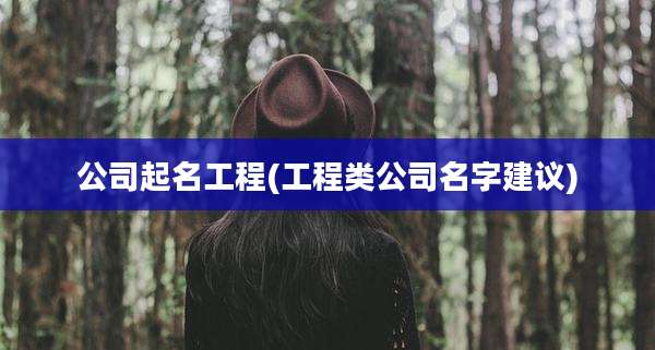 公司起名工程(工程类公司名字建议)