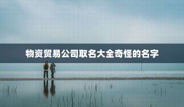 物资贸易公司取名大全奇怪的名字