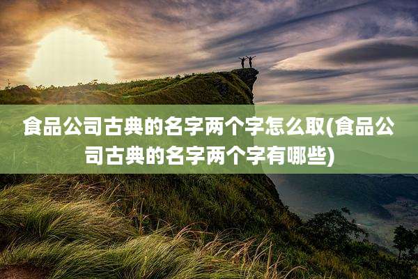 食品公司古典的名字两个字怎么取(食品公司古典的名字两个字有哪些)