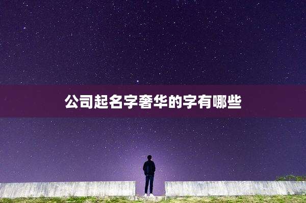 公司起名字奢华的字有哪些