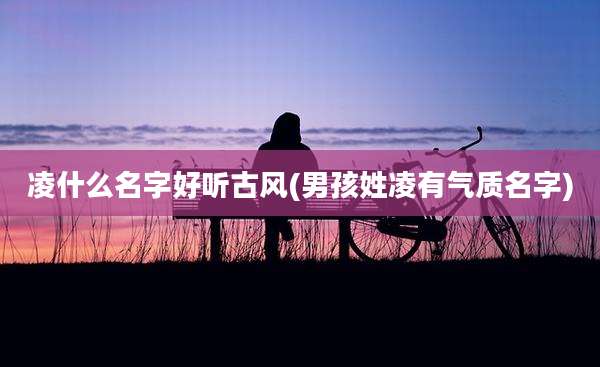 凌什么名字好听古风(男孩姓凌有气质名字)