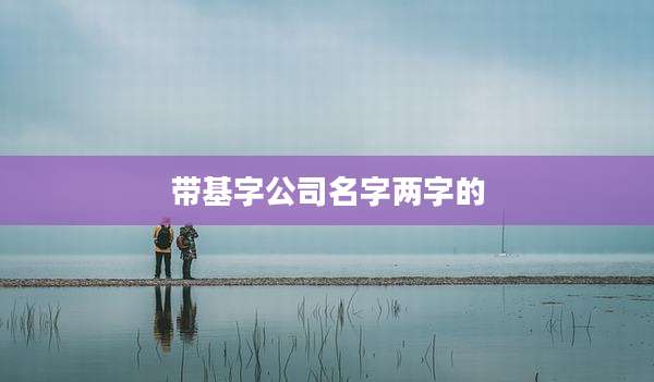 带基字公司名字两字的