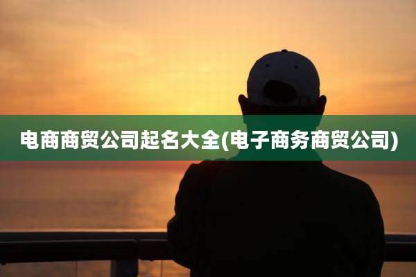 电商商贸公司起名大全(电子商务商贸公司)