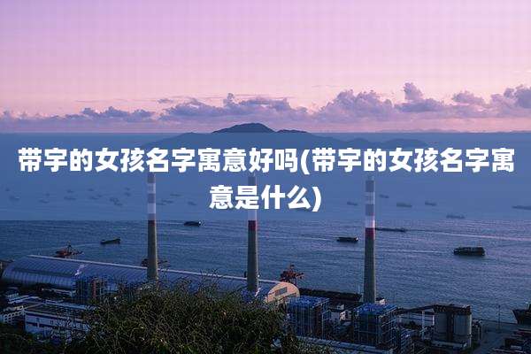 带宇的女孩名字寓意好吗(带宇的女孩名字寓意是什么)