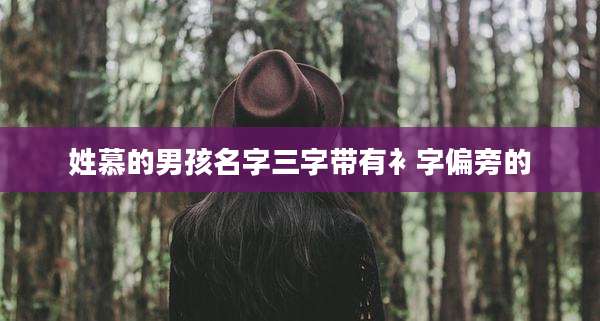 姓慕的男孩名字三字带有衤字偏旁的