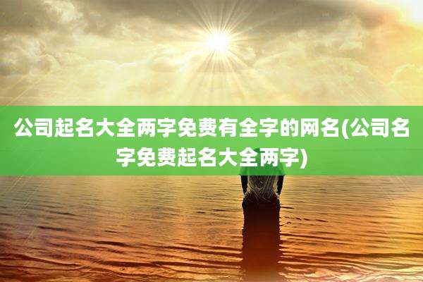 公司起名大全两字免费有全字的网名(公司名字免费起名大全两字)