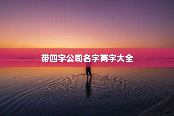 带四字公司名字两字大全