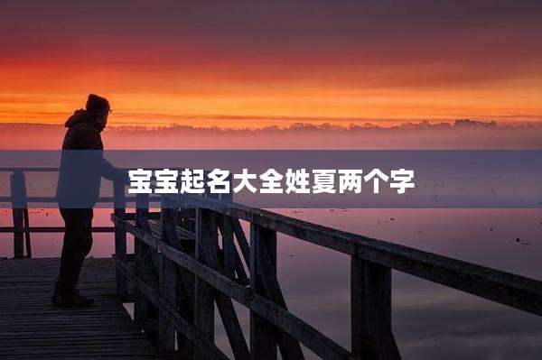 宝宝起名大全姓夏两个字