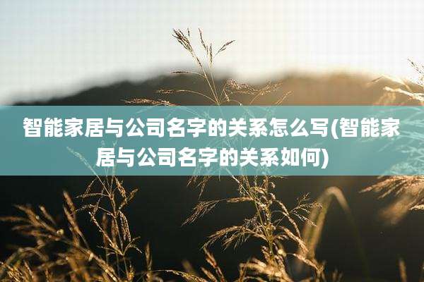 智能家居与公司名字的关系怎么写(智能家居与公司名字的关系如何)