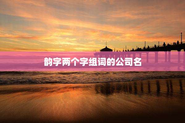 韵字两个字组词的公司名