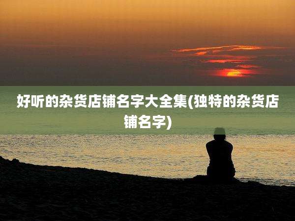 好听的杂货店铺名字大全集(独特的杂货店铺名字)