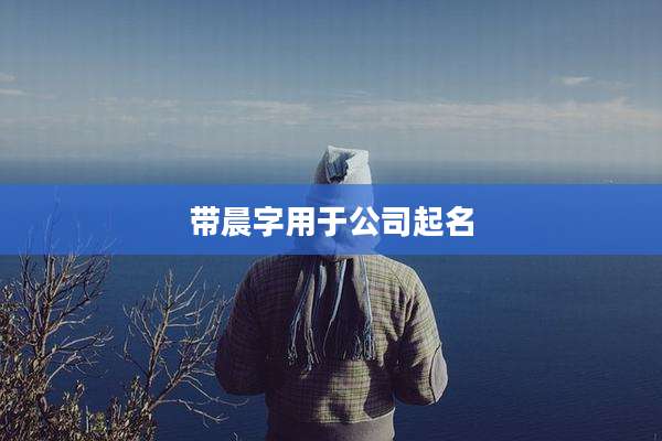 带晨字用于公司起名