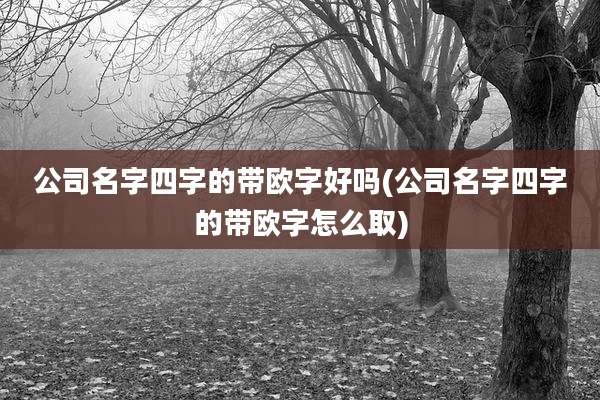 公司名字四字的带欧字好吗(公司名字四字的带欧字怎么取)