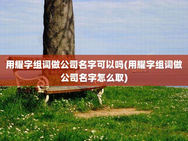 用耀字组词做公司名字可以吗(用耀字组词做公司名字怎么取)