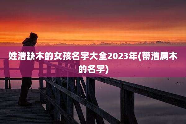 姓浩缺木的女孩名字大全2023年(带浩属木的名字)