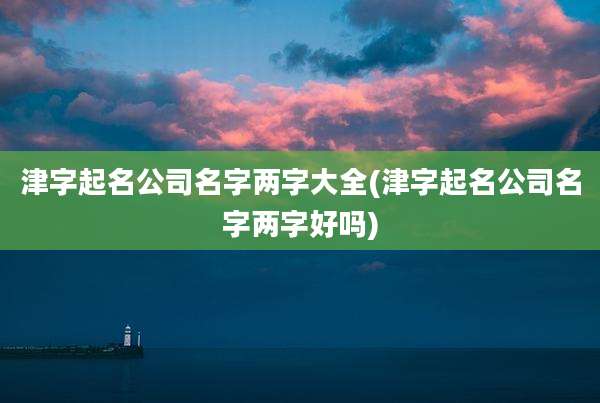 津字起名公司名字两字大全(津字起名公司名字两字好吗)