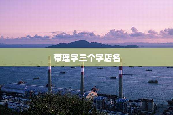 带理字三个字店名