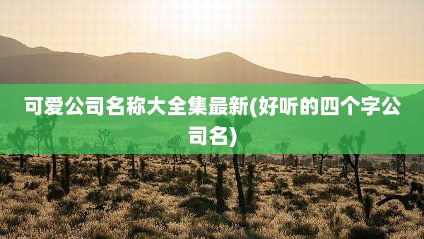 可爱公司名称大全集最新(好听的四个字公司名)
