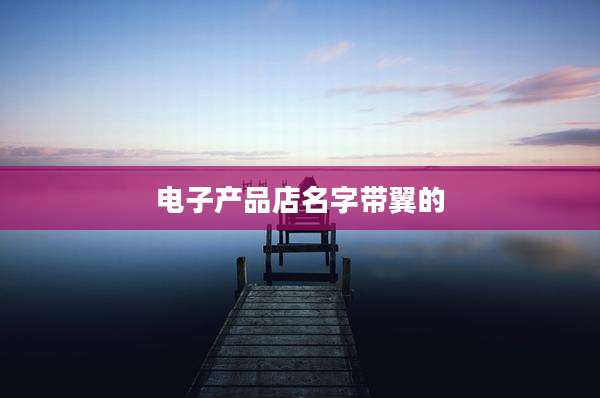 电子产品店名字带翼的