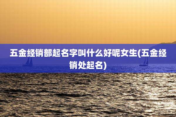 五金经销部起名字叫什么好呢女生(五金经销处起名)