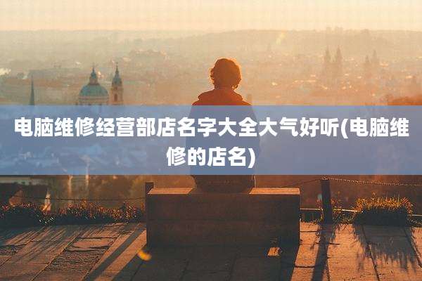 电脑维修经营部店名字大全大气好听(电脑维修的店名)