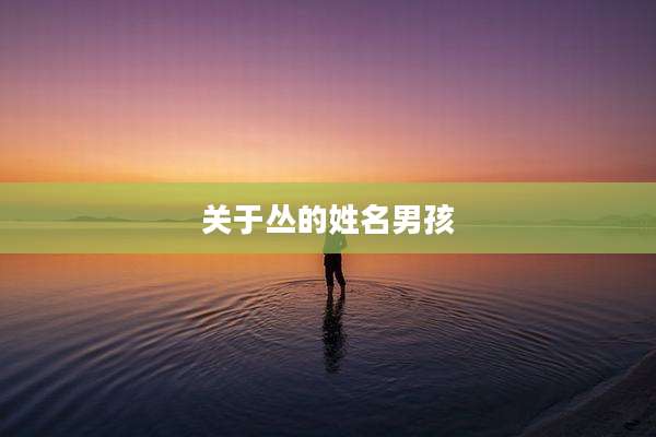 关于丛的姓名男孩