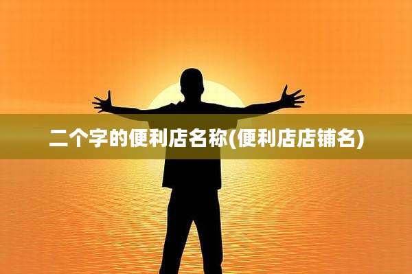 二个字的便利店名称(便利店店铺名)