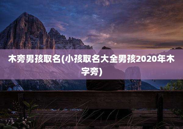 木旁男孩取名(小孩取名大全男孩2020年木字旁)
