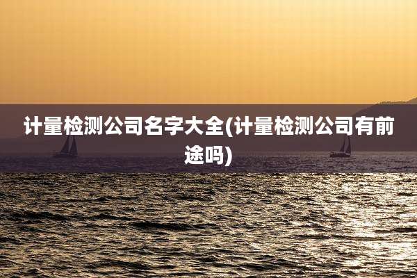 计量检测公司名字大全(计量检测公司有前途吗)