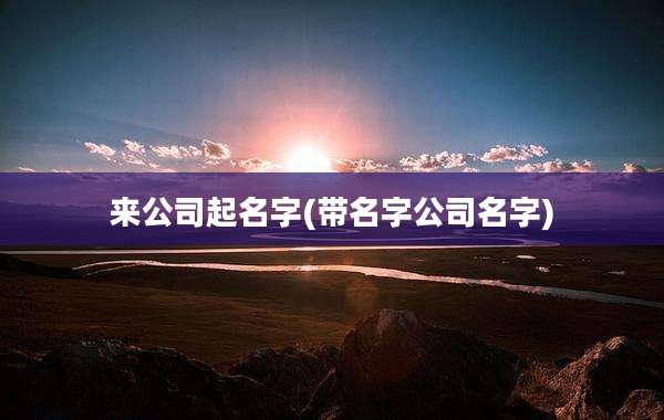 来公司起名字(带名字公司名字)