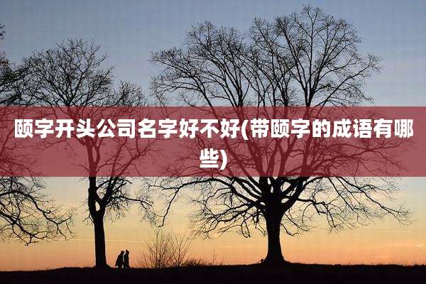 颐字开头公司名字好不好(带颐字的成语有哪些)