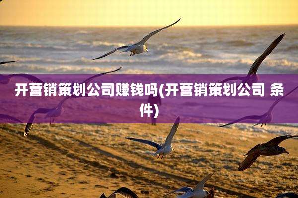 开营销策划公司赚钱吗(开营销策划公司 条件)