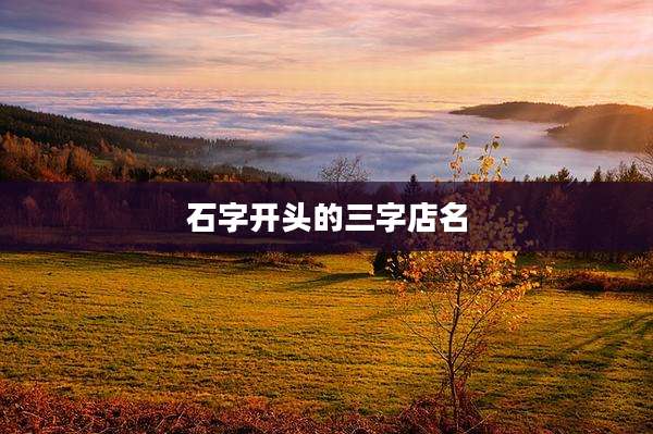 石字开头的三字店名
