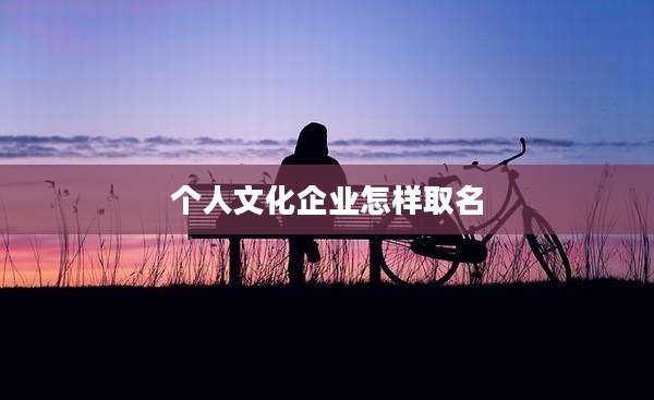 个人文化企业怎样取名